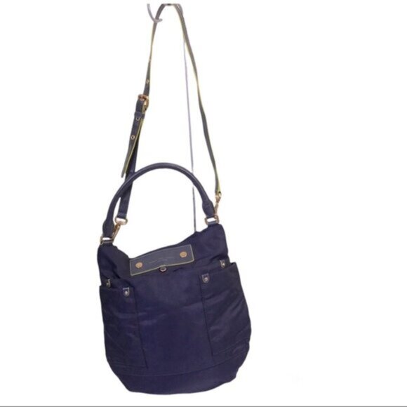 Marc Jacobs Preppy Natasha Nylon Convertible Crossbody Shoulder Hobo Pocket Logo - Picture 2 of 16
